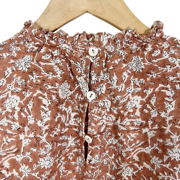 Cleobella Mauve Floral Print Nasir Blouse Top in Raja Size Small - Picture 6 of 8